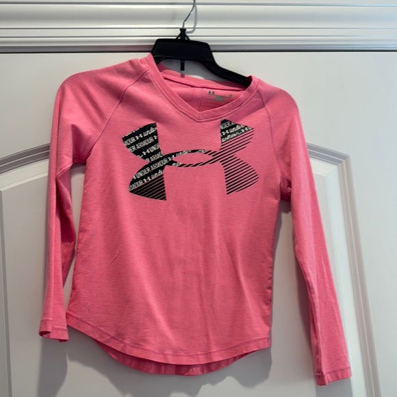 Under Armour Pink Long Sleeve Athletic Tee - Picture 1 of 1